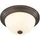 Kipson 2 Light 11 inch Rubbed Bronze Flush Mount Ceiling Light